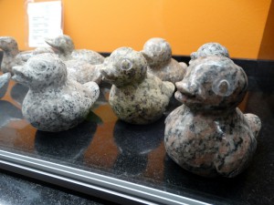Gummiente, Granit, diverse Farben, L: 8 cm