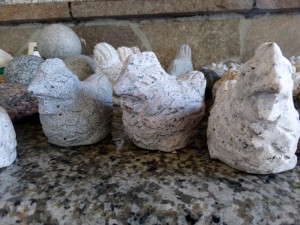Huhn Granit grau fein geschliffen