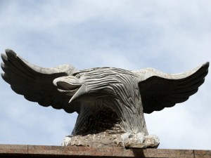Adler Blaustein Limestone Kopf nach rechts