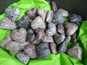 Herz Granit, diverse Farben, 4 x 4 cm