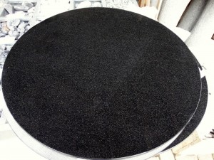 Tischplatte rund Granit Shanxi black, schwarz